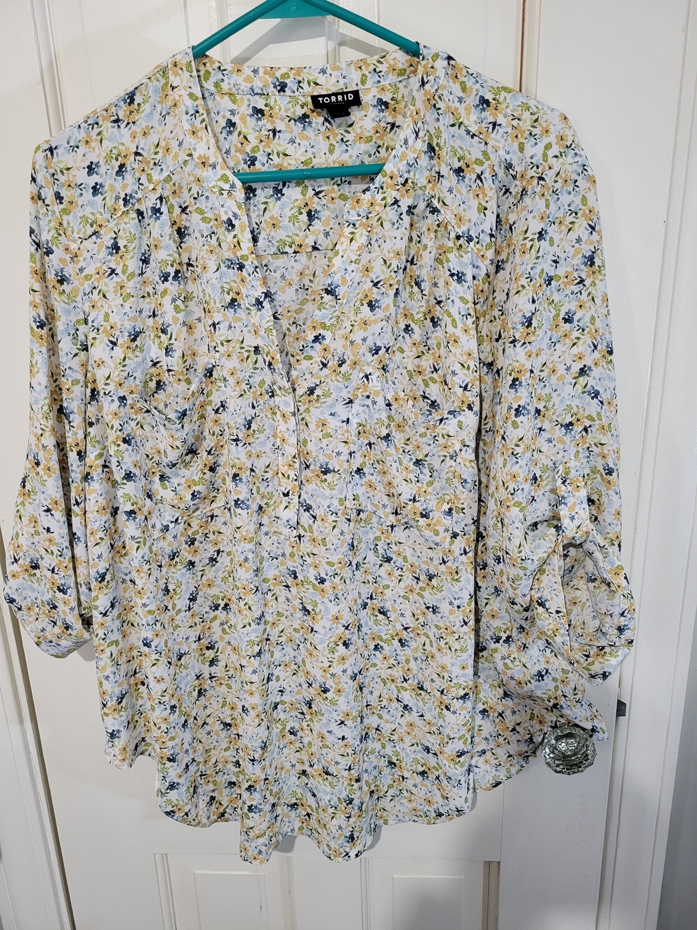 Torrid Harper Floral Button-Front Blouse